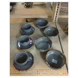 Vintage Dansk Mesa Blue Stoneware Set.