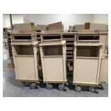 3-2ft Wide Rolling Housekeeping Cart with Trash