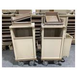 2-2ft Wide Rolling Housekeeping Cart with Trash