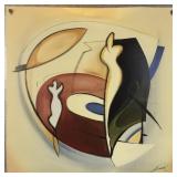 Unframed Alfred Gockel abstract recording studio