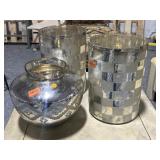 3-Large Glass vases, approx 10x14in largest one