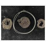 4 Sterling Silver Chain Necklaces, Tw 28g, Sz