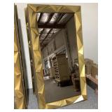 Large Mirror Gold-colored geometric frame, mirror