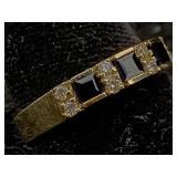 14k Gold Ring W/sapphires & Diamonds, Tw 3.2g, Sz