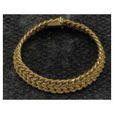 14k Gold Bracelet, Tw 12.5g, Sz 7in Long,