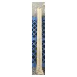 2 Metal cream poles, approx 2x2x60in