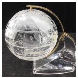 Small Glass Desktop Spinning Globe Display -