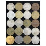 20 Metal Casino Tokens, See Photos