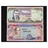$100 & $50 Jamaica Currency Bills, Item Number #6