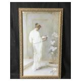 This is a framed art, print reproduction, title