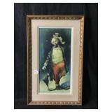 This is a vintage framed print, entitled Leo, a