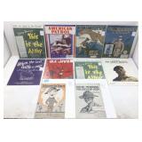 Orig. WWI & WWII Military Sheet Music