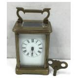 French Brass/Glass Small Carriage Clock Working