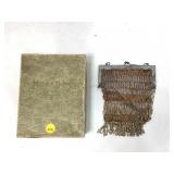 Vtg Lawn Beaded Purse w/orig. box - made in