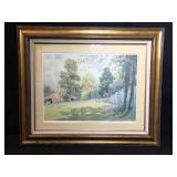 This framed print titled at old Kentucky home is