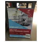 Vibrant Life One-Door Dog Training Crate in box