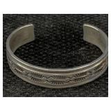 Sterling Silver Cuff Bracelet, Tw 40g, Sz 2ï¿½in