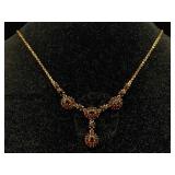 18k Gold Necklace & 14k Gold Pendant, Tw 9.5g