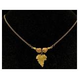 10k/12k Black Hills Gold Necklace, Tw 3.8g, Sz 15g