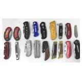 Assorted Utility Knives and Vtg Pocket Knives