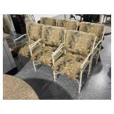 6 Metal Patio chair w/cushions