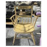 Vtg hand painted armchair, approx 20x16x35in