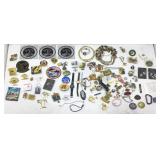 Assorted Pins, Patches and more