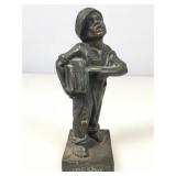 Vtg Bronze Sculpture 1920ï¿½s Newspaper Boy -