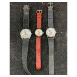 3 Mickey Mouse Watches Incl. Quartz & Wind Up,