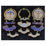 Sterling Silver Marks Pins, Tw 9.5g, Sz 1ï¿½in Tall,