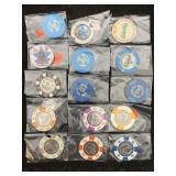 15 Casino Chips W/metal Insert Incl. Stardust &