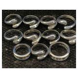 Fashion Jewelry Rings, Sz 5, 7.5 & 8
