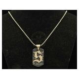 Sterling Silver Necklace & S Pendant, Tw 44.5g, Sz