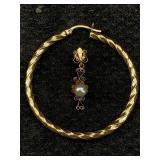 14k Gold Earrings (mismatched), Tw 3.1g