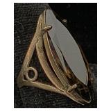 10k Ring W/tourmaline, Tw 3.4g, Sz 7,
