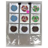 Vintage Nevada Casino Poker Chips - 11 Total