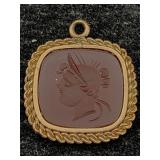 Antique Victorian Carnelian Intaglio Charm,