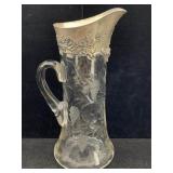 Tiffany & Co Sterling Silver Glass Pitcher, Has