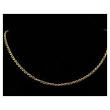 14k Gold Necklace, Tw 5.6g, Sz 20in Long