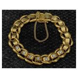 18k Gold Bracelet, Tw 25.3g, Sz 7½in Long,
