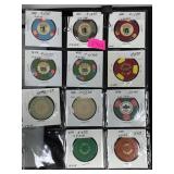 Vintage Las Vegas Poker Chips - 11 Total