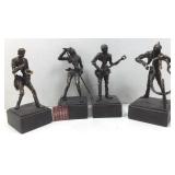 4pcs Resin Musician Statues - by Three Hands -