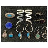 Sterling Silver Earrings, Tw 23.1g, Sz 1½in Long