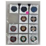 Vintage Nevada Casino Poker Chips - 11 Total