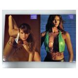 Pair Elle Macpherson Autographed Magazine Cut