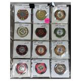 Vintage Nevada Casino Poker Chips - 12 Total