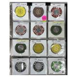 Vintage Nevada Casino Poker Chips - 9 Total