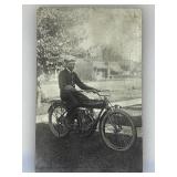Orig. RPPC Indian Motorcycle Real Photo Postcard