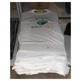 40 New White World Peace Shirts Size XL