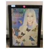 CHER Framed Holographic Foil Wall Art.